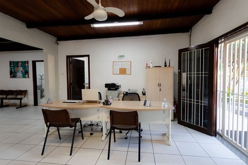 Recepção interna do consultório