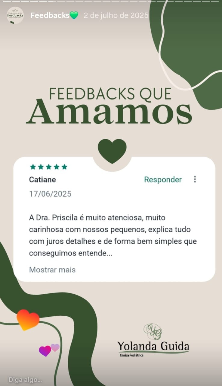 Depoimento cinco estrelas de Catiane sobre o atendimento da Dra. Priscila